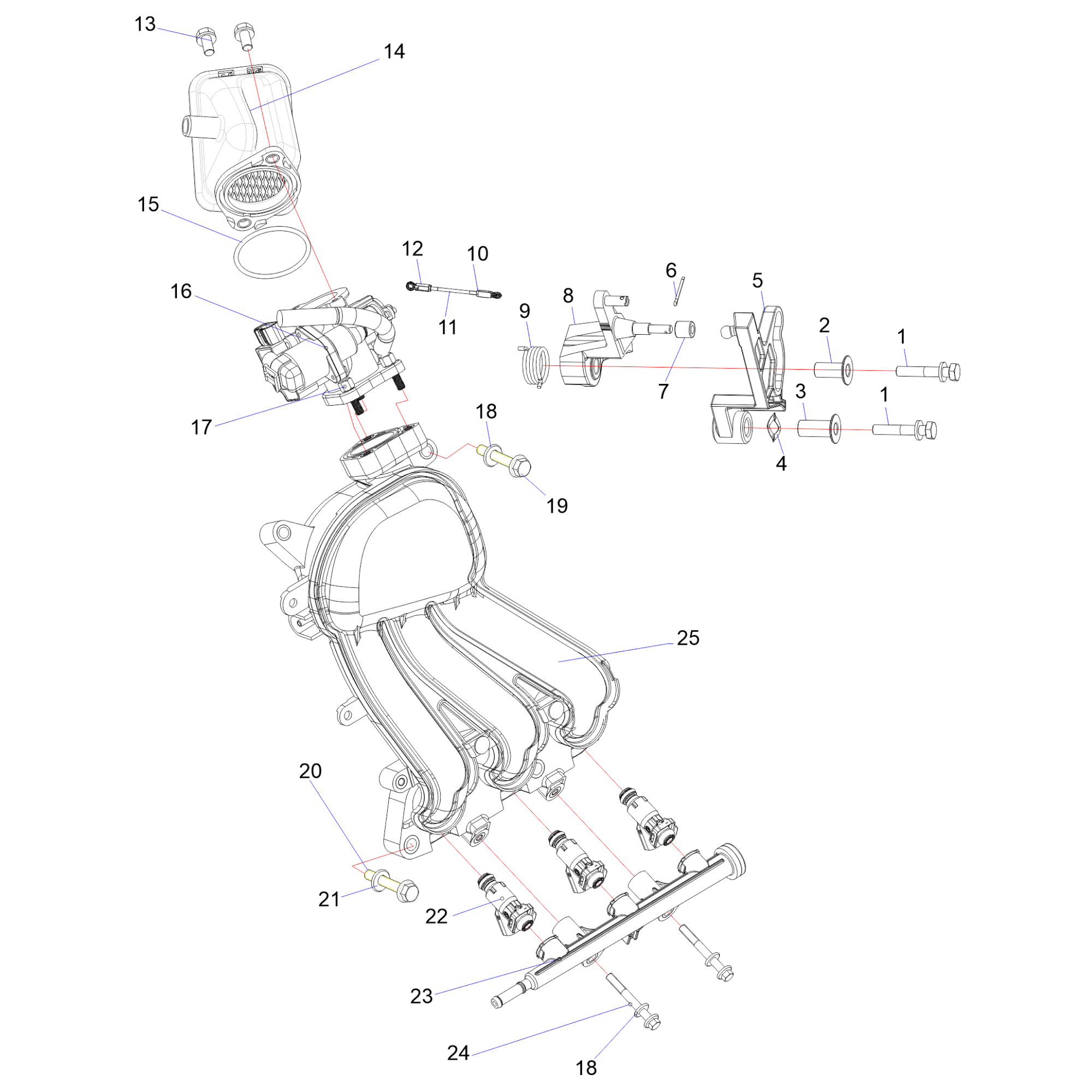Коллектор топливной рампы