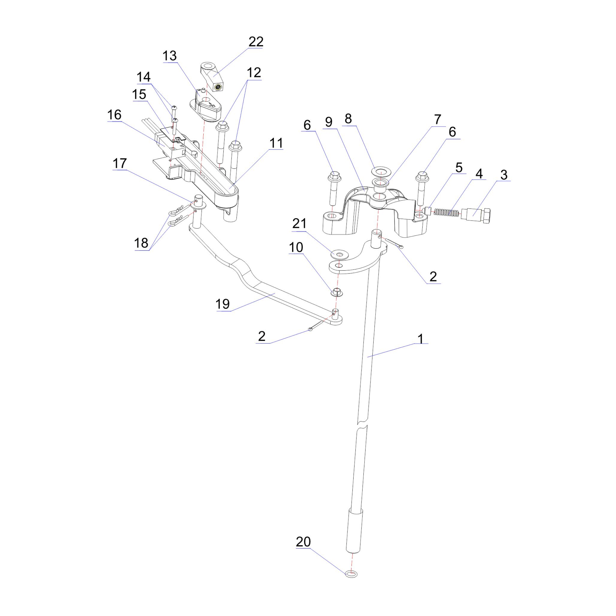 Upper gearshift system