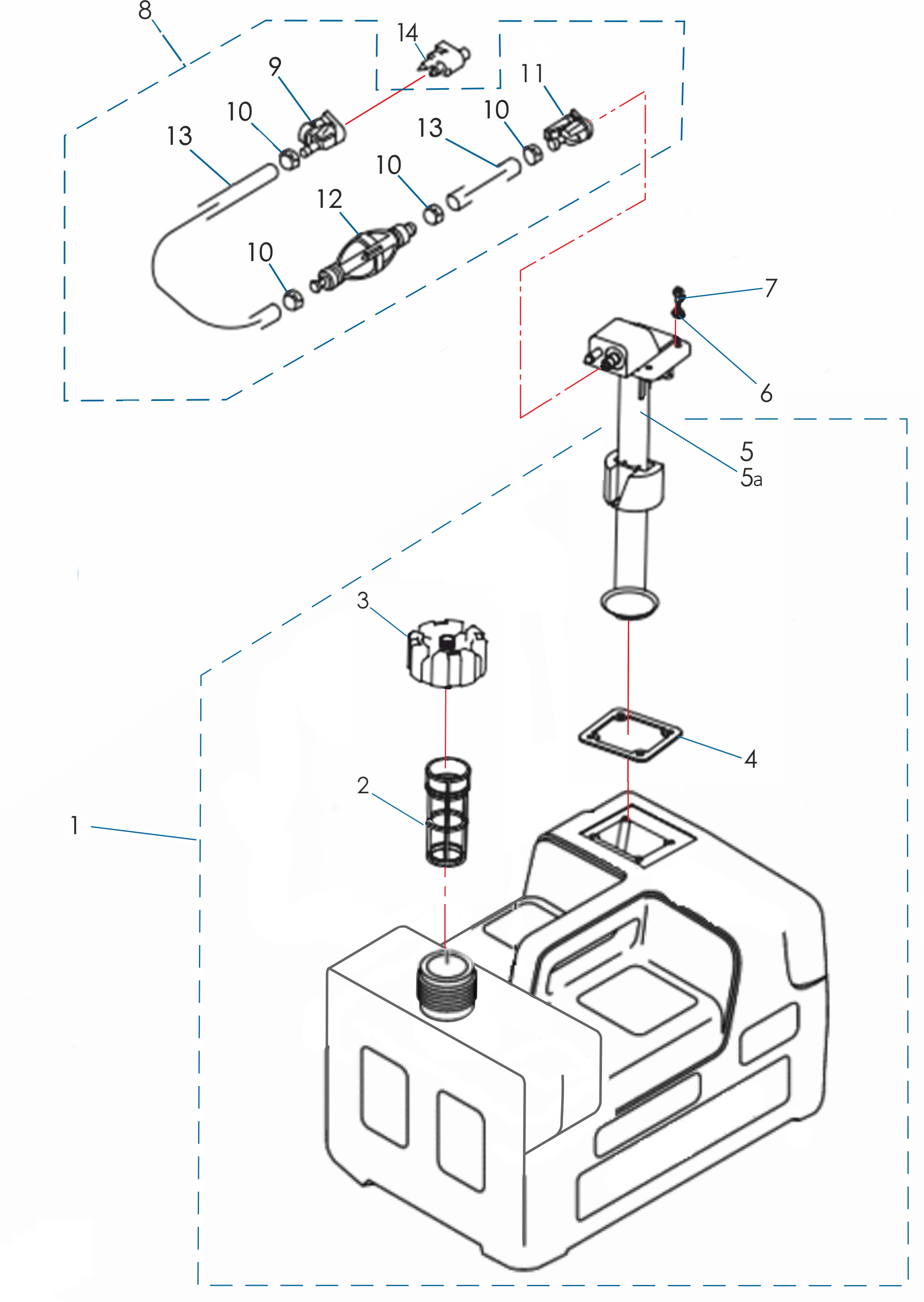 Топливный бак 12 л