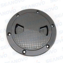 Лючок круглый черный 102 мм