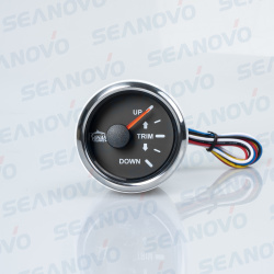 Указатель уровня трима черный с серебристой окантовкой SS316 аналоговый  (0-240 Ом)