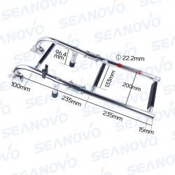 Трап складной с вертикальным креплением 2+3 ступени
