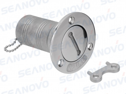 Горловина заливная с ключом 38 мм прямая (Fuel), нержавеющая сталь