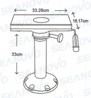 Стойка не регулируемая 330 мм, со слайдероом, алюминий