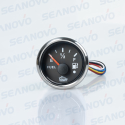 Указатель уровня топлива черный с серебристой окантовкой SS316 аналоговый  (0-190 Ом)