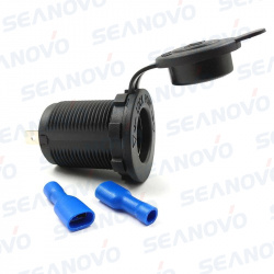 Силовая розетка 12V круглая одиночная