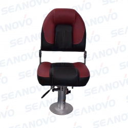 Кресло складное 49*50*65 мм, обивка черно/красный винил