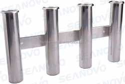 Держатель спиннинга с креплением к борту, четверной, нержавеющая сталь