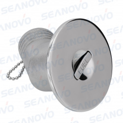 Горловина заливная с выдвижной ручкой угловая 38мм прямая (Fuel), нержавеющая сталь