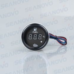 Указатель уровня топлива черный с черной окантовкой SS316 цифровой %  (0-190 Ом)