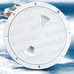 Лючок круглый белый 102 мм