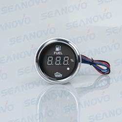 Указатель уровня топлива черный с серебристой окантовкой SS316 цифровой %  (0-190 Ом)