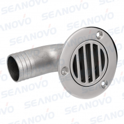 Горловина палубная для слива воды 32 мм угловая, нержавеющая сталь