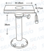Стойка не регулируемая 380 мм, со слайдероом, алюминий