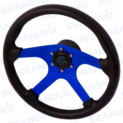 Колесо рулевое 161-A10 синий алюм.+ полиуретан, диаметр 350 мм