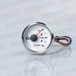 Указатель уровня трима белый с серебристой окантовкой SS316 аналоговый  (0-240 Ом)