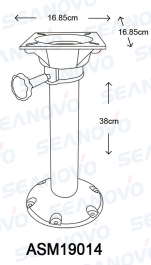 Стойка не регулируемая 380 мм, алюминий