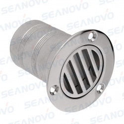 Горловина палубная для слива воды 50 мм прямая, нержавеющая сталь