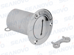 Горловина заливная с ключом 50 мм прямая (Fuel), нержавеющая сталь