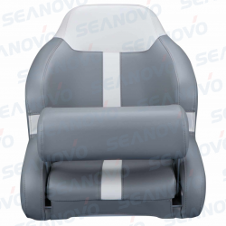 Кресло не складное с атаманкой 52*40-60*62 мм, обивка серый \ т. серый винил