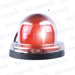 Огонь ходовой светодиодный, нержавеющий корпус, красный 12 В