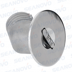 Горловина заливная с выдвижной ручкой угловая 50 мм прямая (Fuel), нержавеющая сталь