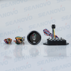 Указатель ходовых и топовых огней черный с черной окантовкой 52 мм 