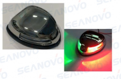 Огонь ходовой накладной горизонтальный нерж. комбинированный светодиодный 112.5 градусов Х 2